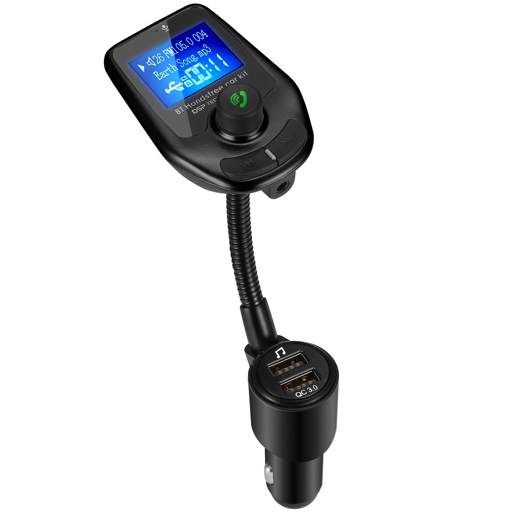 Bluetooth FM Transmitter Car Radio Adapter Wireless MP3 Dual USB Ports Charger
