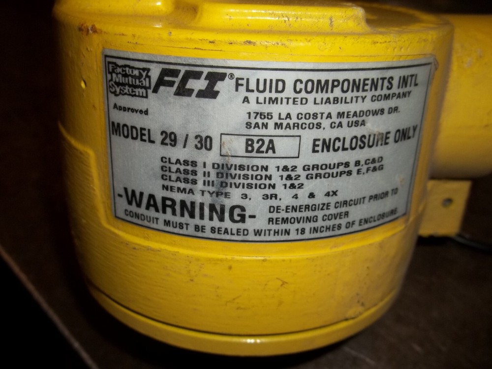 FCI MODEL 29/30 FLOW SWITCH 115 VAC 60HZ 7A (844)