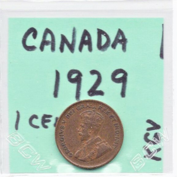Canada 1 Cent King George V 1929