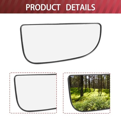 Side Mirror Replacement Glass Compatible with 2009-2020 Passenger Side Right