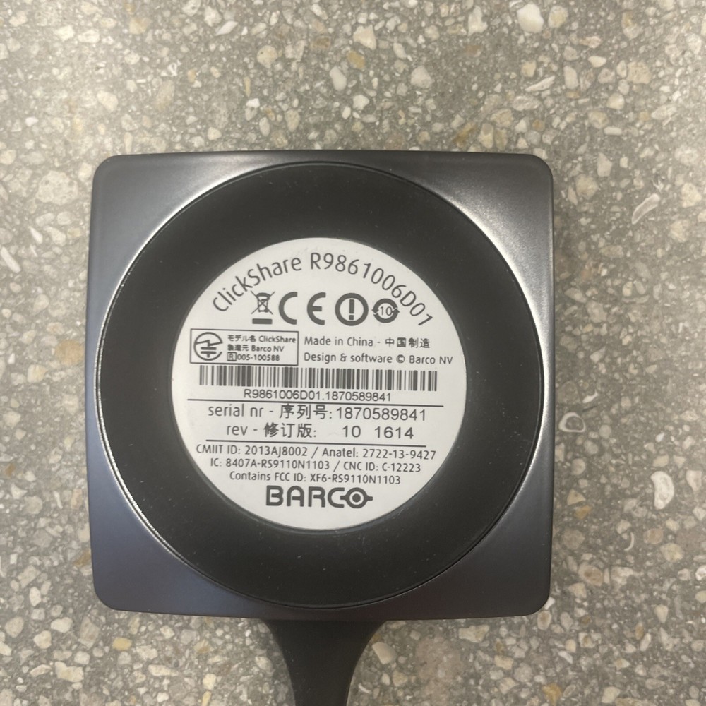 Barco ClickShare CSC-1 Base Unit Wireless Presentation System w/ 4 Buttons