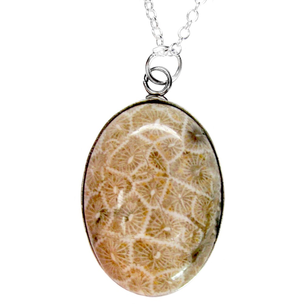 Gemstone Necklace - FOSSILIZED CORAL