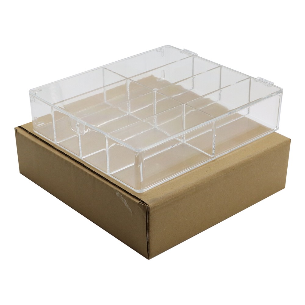 4x Organizer Box Display Case 8 Car for 1/64 Hotwheels Diecast Locking Stackable