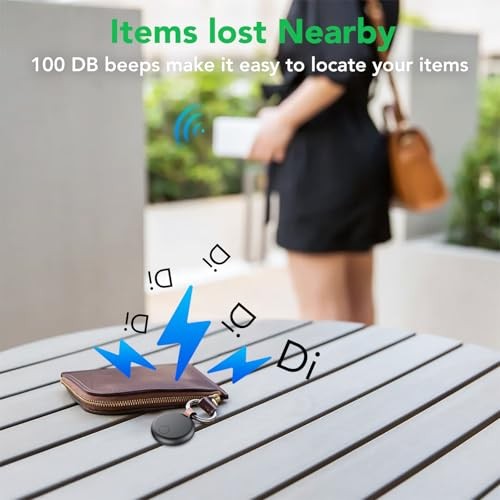 Air Tracker Tags-4 Pack: Smart Bluetooth Tracker, Item Finder 4 carbon black