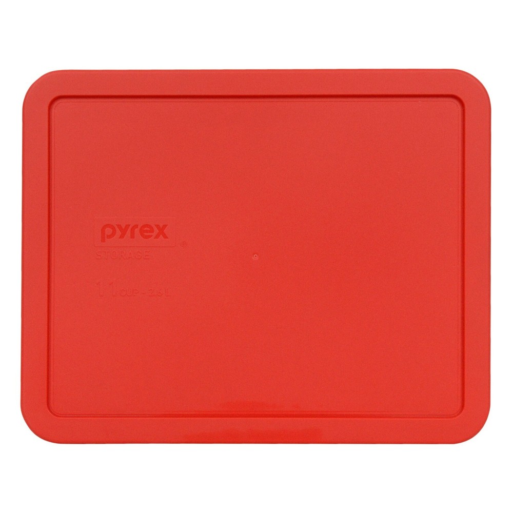 Pyrex 7212-PC Red Rectangle Plastic Food Storage Replacement Lid (4-Pack)