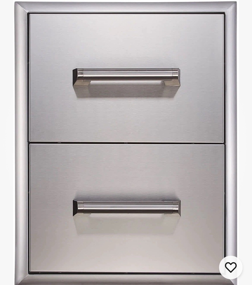 EdgeStar E160DRAW2 Stainless Steel 16"W Double Storage Drawers
