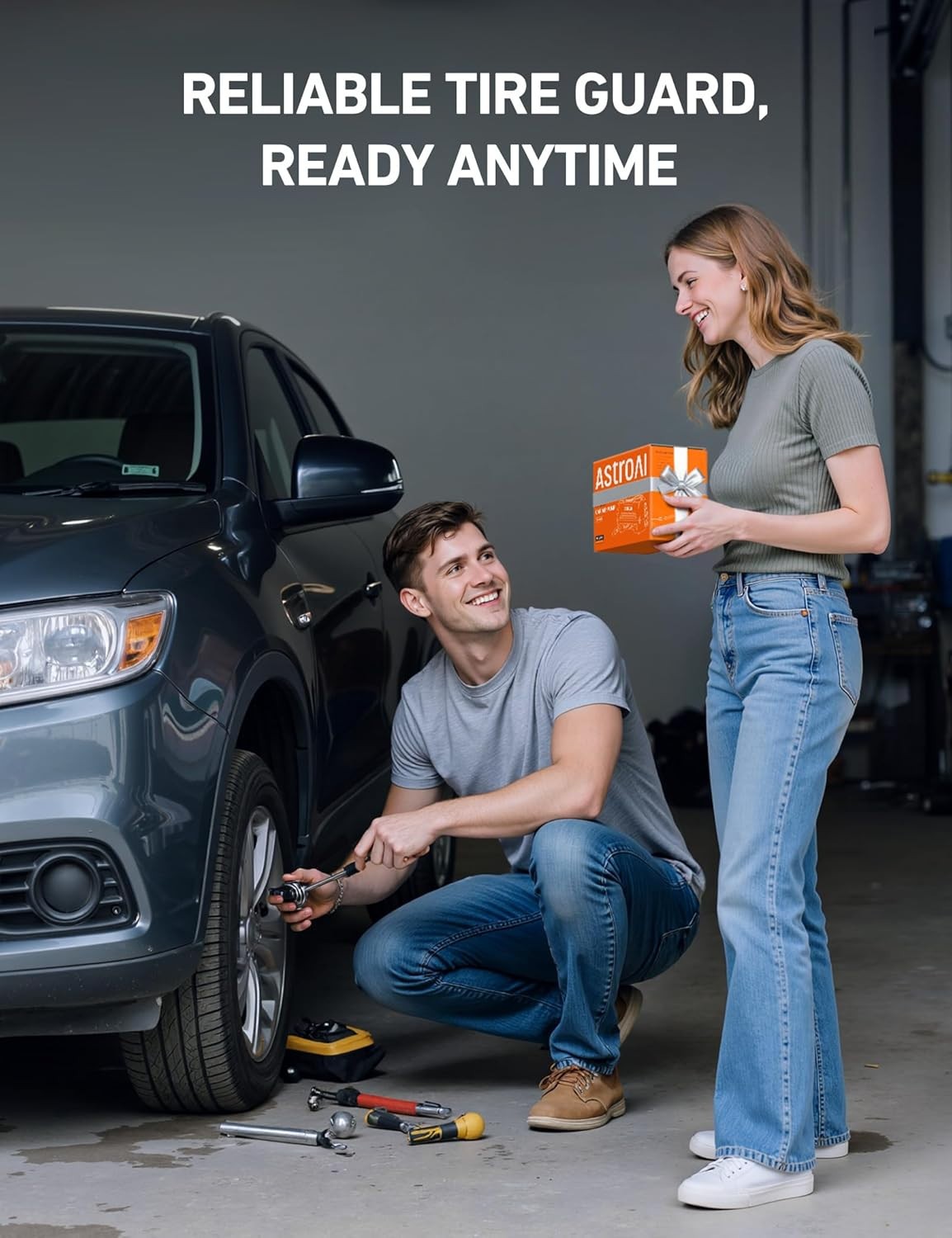 RED AstroAI Tire Inflator Portable Air Compressor Air Pump for Car Tires NEW