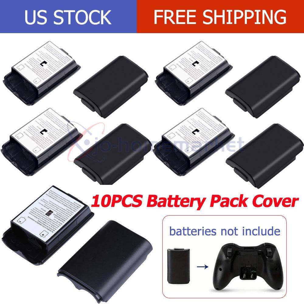 10PCS AA Battery Back Cover Case Shell Pack For Xbox 360 Wireless Controller USA