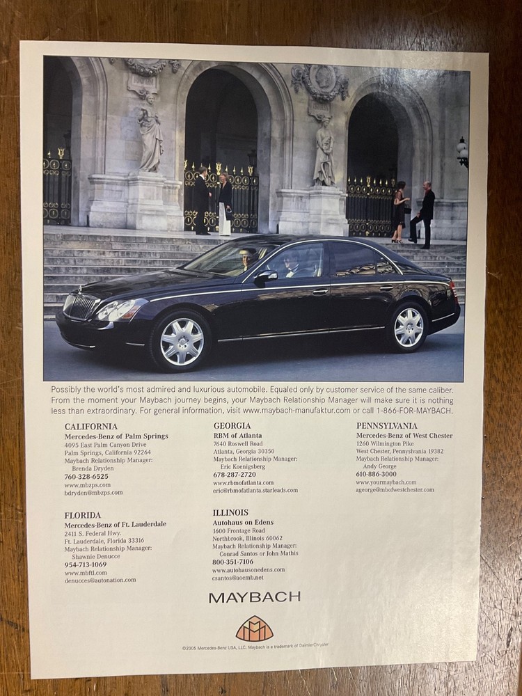Misc 4109 Advertisement 2005 Maybach