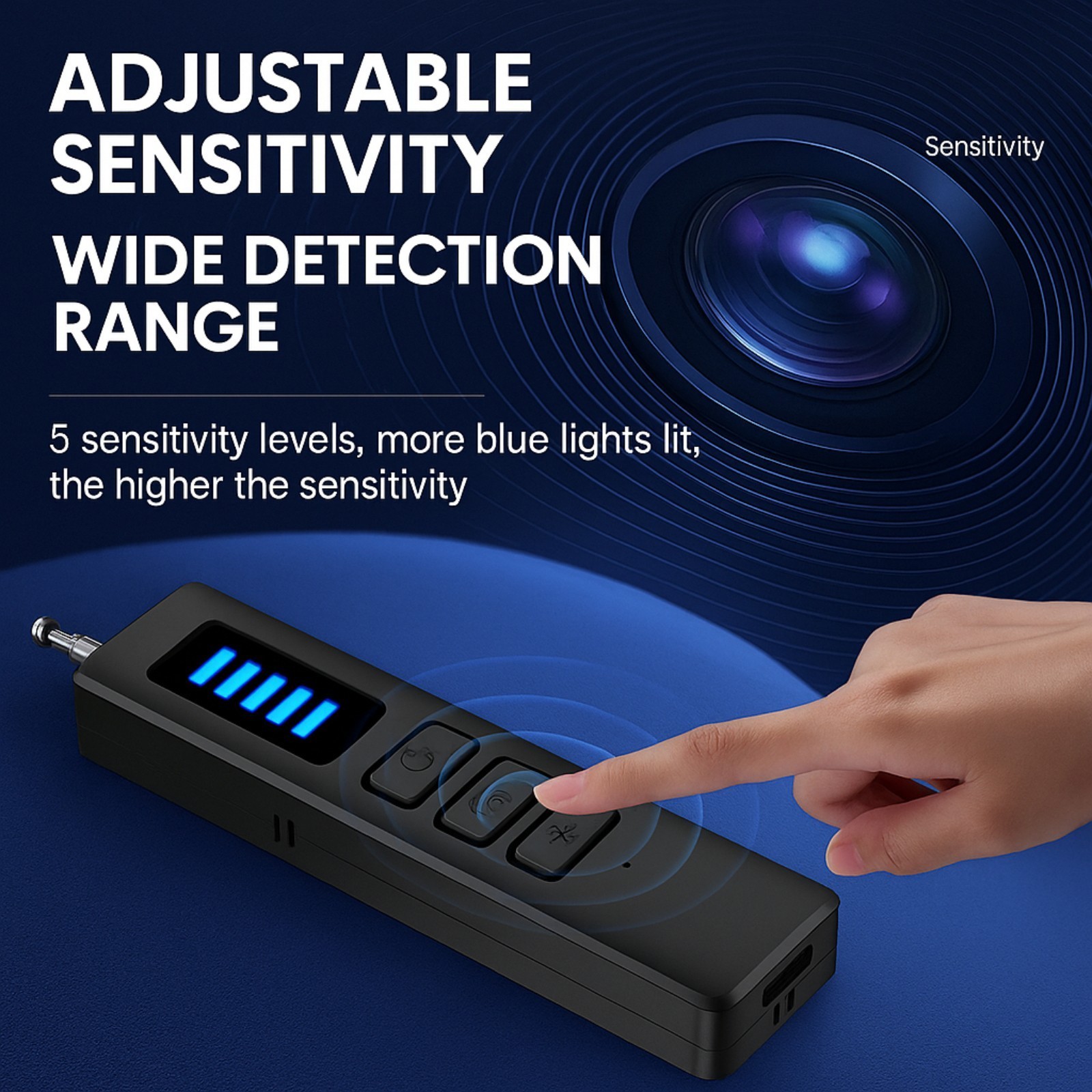 Hidden Camera Detector GPS Tracker Finder Anti Spy Bug Privacy Protection Device