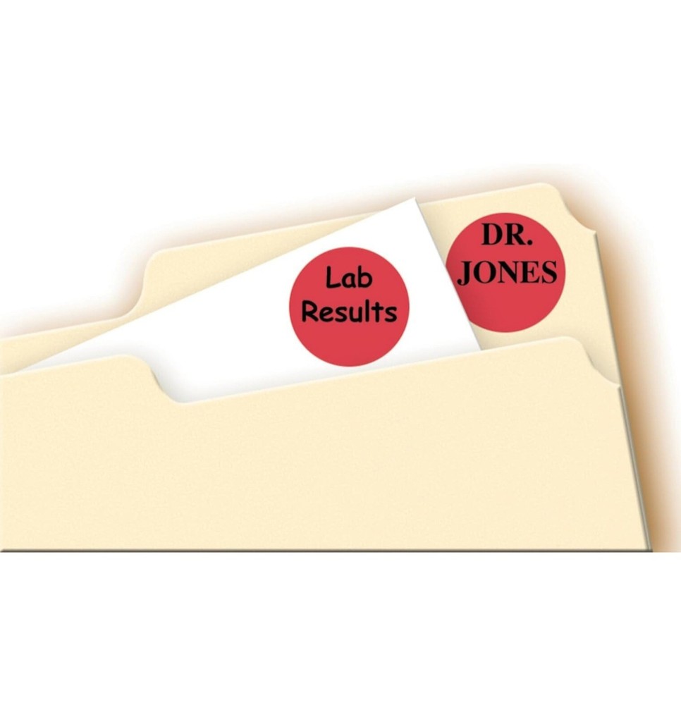 Avery Dennison Ave-05466 Round Color Coding Label - 0.75" Diameter