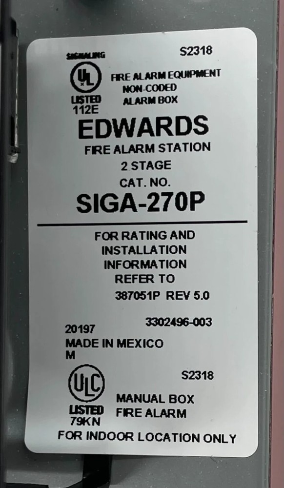 Edwards SIGA-270 - Same Day Shipping (SEALED)