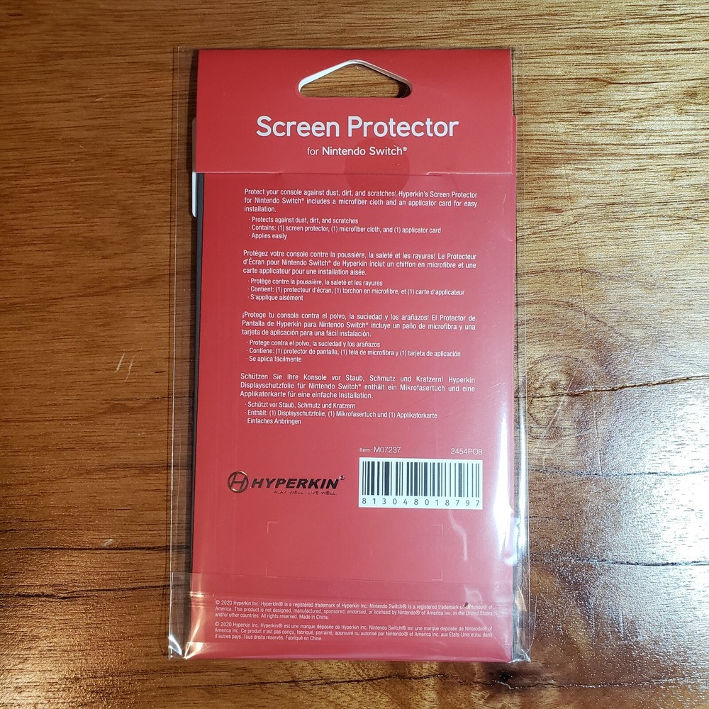 Screen Protector for Nintendo Switch Tempered Glass by Hyperkin - 1 Set