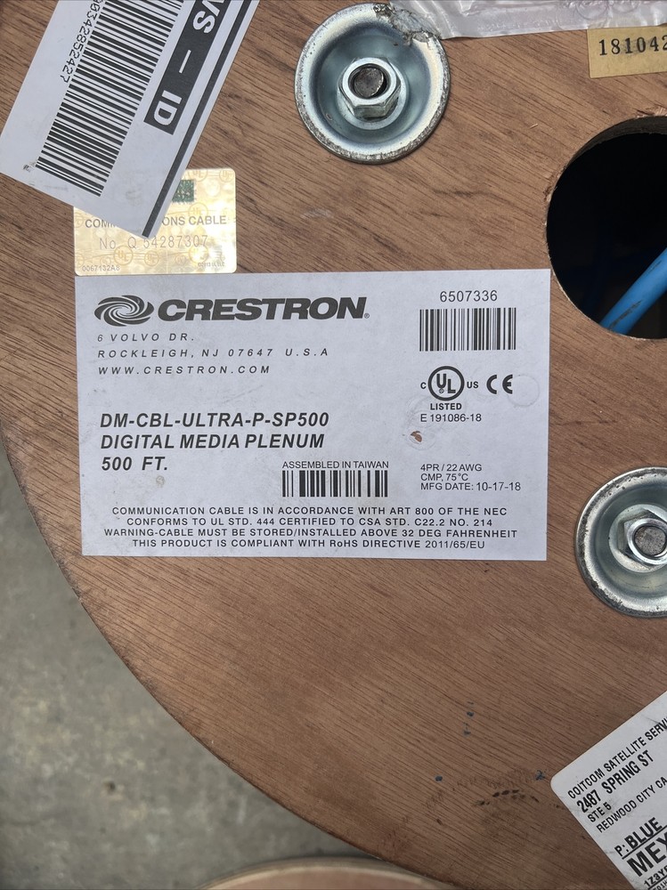 Crestron DM-CBL-Ultra-P-SP500 Digital Media Plenum 500ft