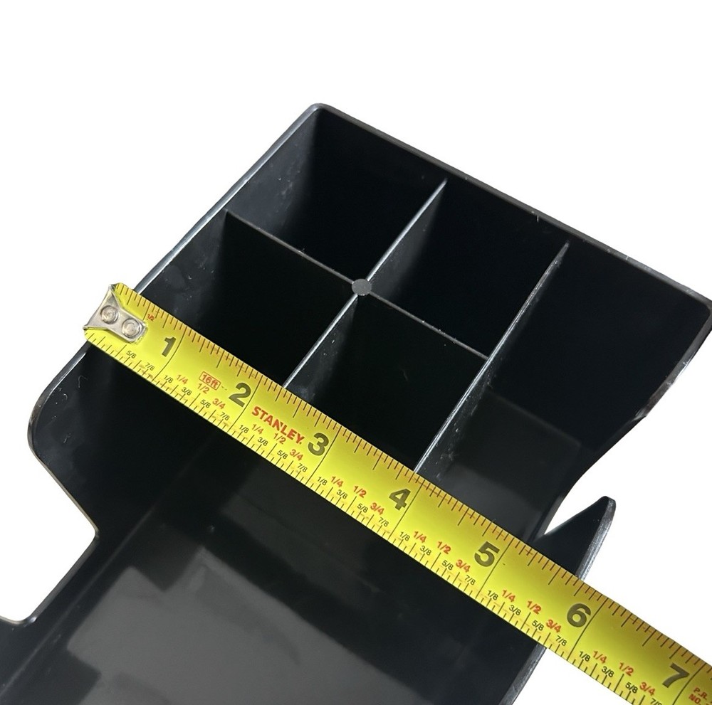 7 Pack Black Plastic Bar Caddy with 6 Compartments Refillable Bar Organizer