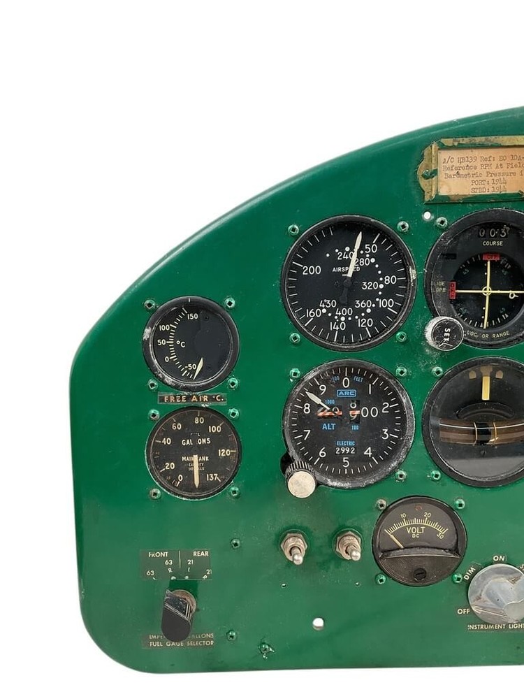 WW2 Canadian RCAF Beach 18 Instrument Panel Complete Original