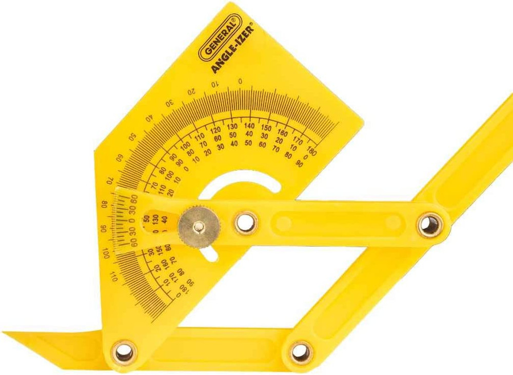 29 Plastic Protractor and Angle Finder, Outside, Inside, Sloped Angles, 0° to 18