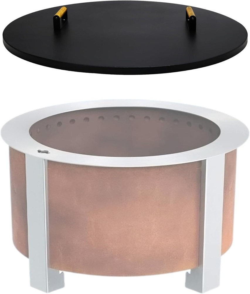 FEBTECH 35" Fire Pit Cover Round - Recommended for 34.5" Smokeless Fire Pit