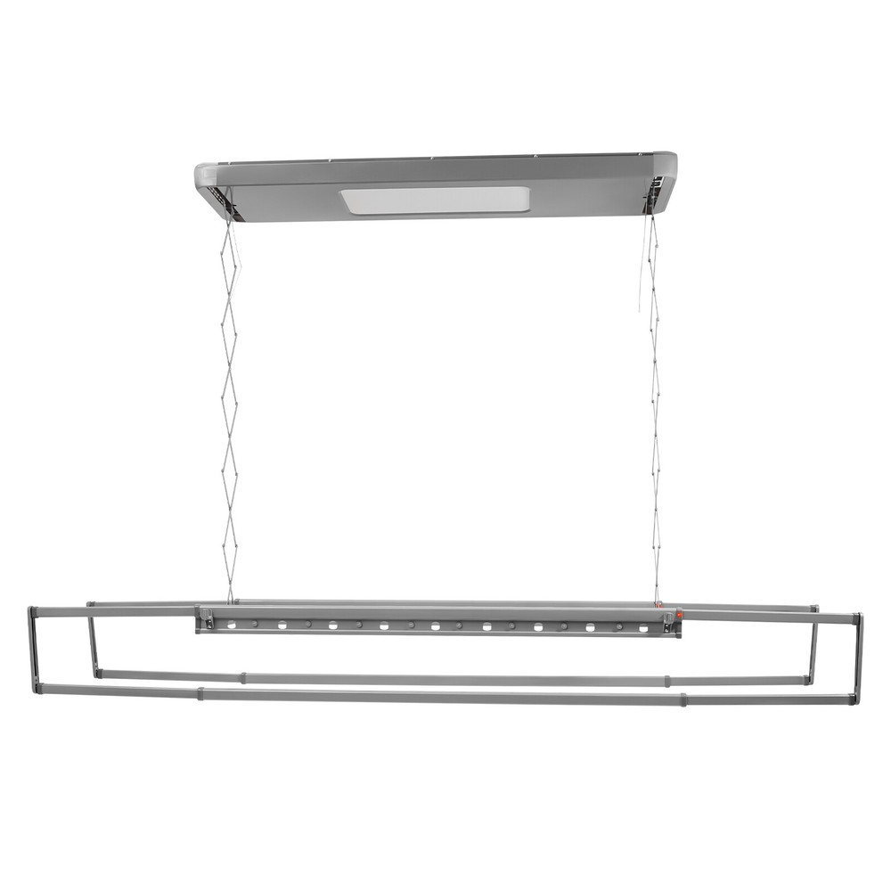 Ceiling-Mounted Electric Retractable Drying Rack with LED Light & 8 Rods