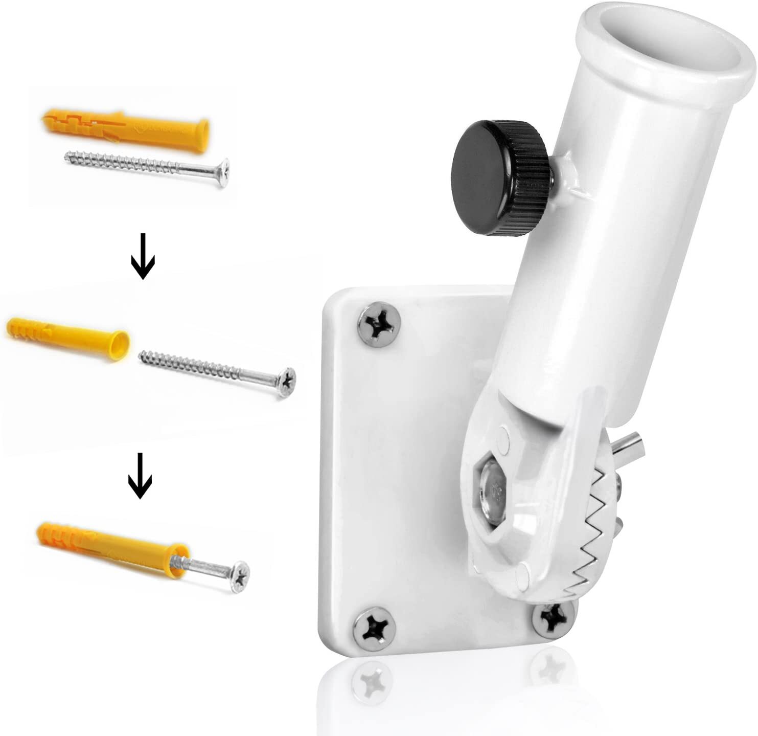 Anley Multi-Position Flag Pole Mounting Bracket Aluminum Flagpole holder 1" Dia