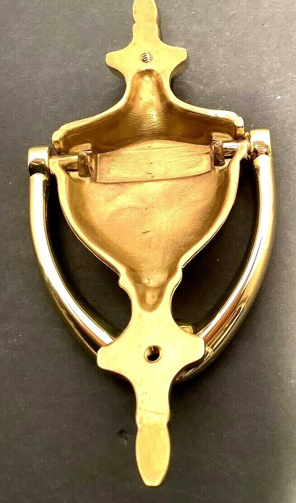 Vintage Solid Brass Baldwin Hardware Traditional Door Knocker w Care Instruct A2