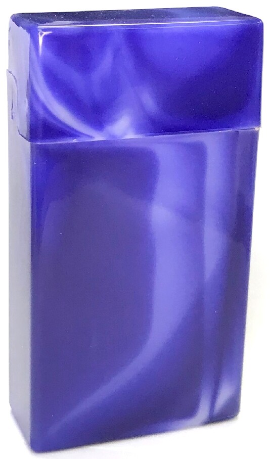 Eclipse Glossy Marble Hard Plastic Crushproof Cigarette Case, 4ct, 100s, 3115M