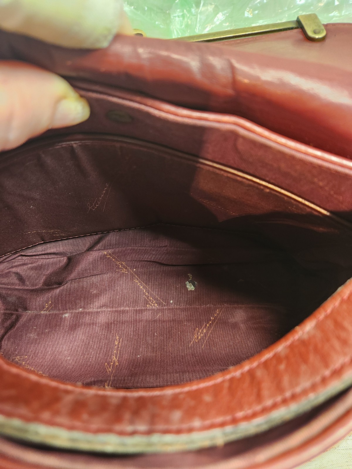 Vintage Etienne Aigner Handmade Oxblood Leather Purse 1980's