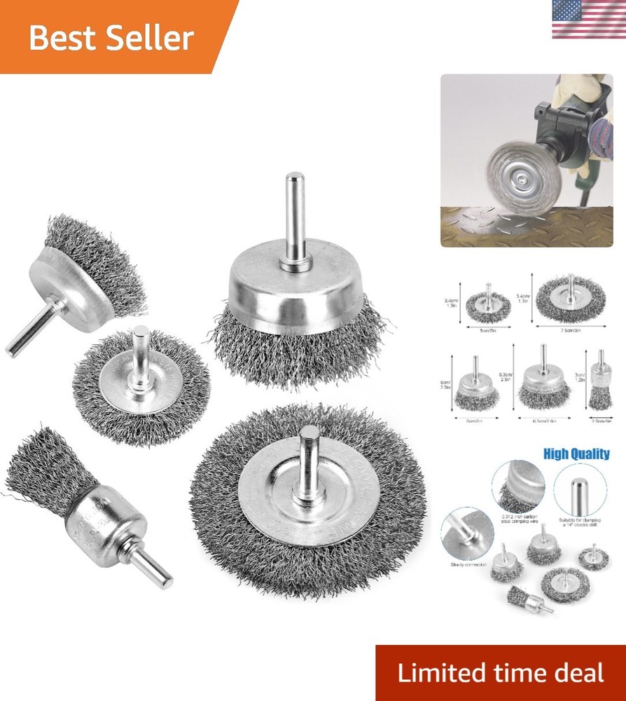 High-Intensity 0.012 Carbon Steel Drill Brushes for Efficient Surface Cleaning