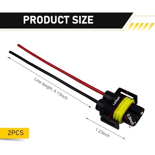 WZP Female Adapters Wiring Harness Sockets, 9005 9006 9012 HB3 HB4 Bulb 2PCS