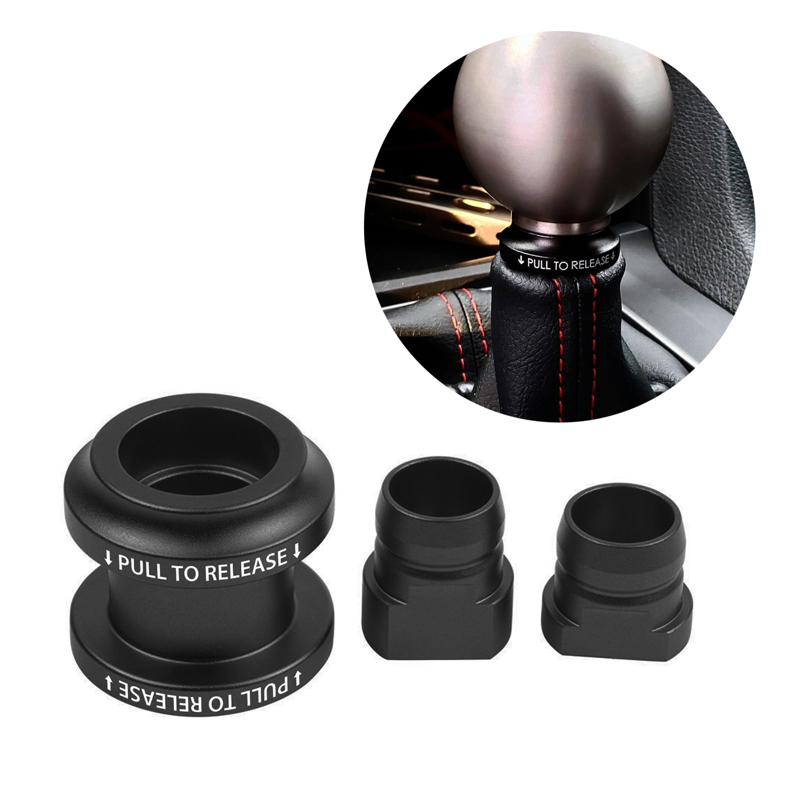M10x1.5mm Shifters Knobs Shift Boot Collar Black For Honda Civic For Acura RSX