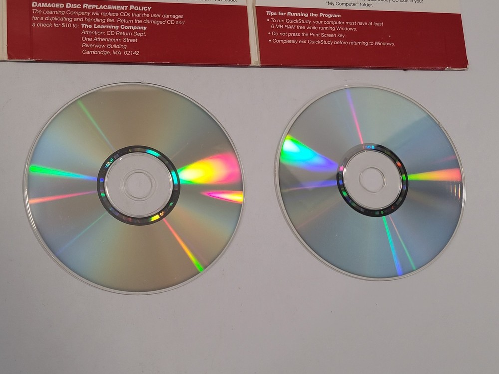 Quick Study Spanish | The Learning Company 3 PC CD-ROM | Windows | Version 1.0