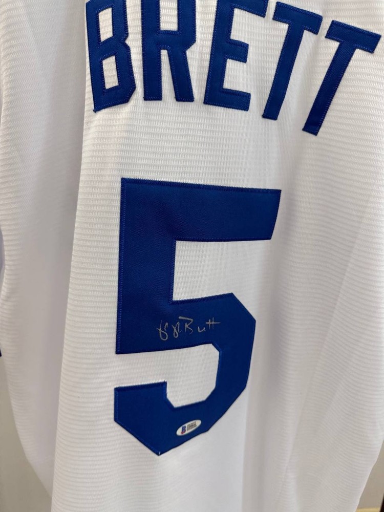 Hand Signed George Brett Autographed MLB Jersey BAS Authentication