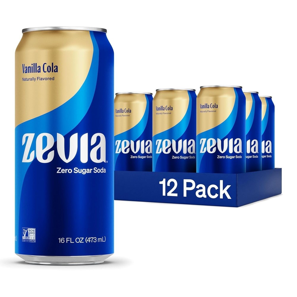 12 Pack Zero Calorie Vanilla Cola Cans - Perfect for Hydration & Refreshment