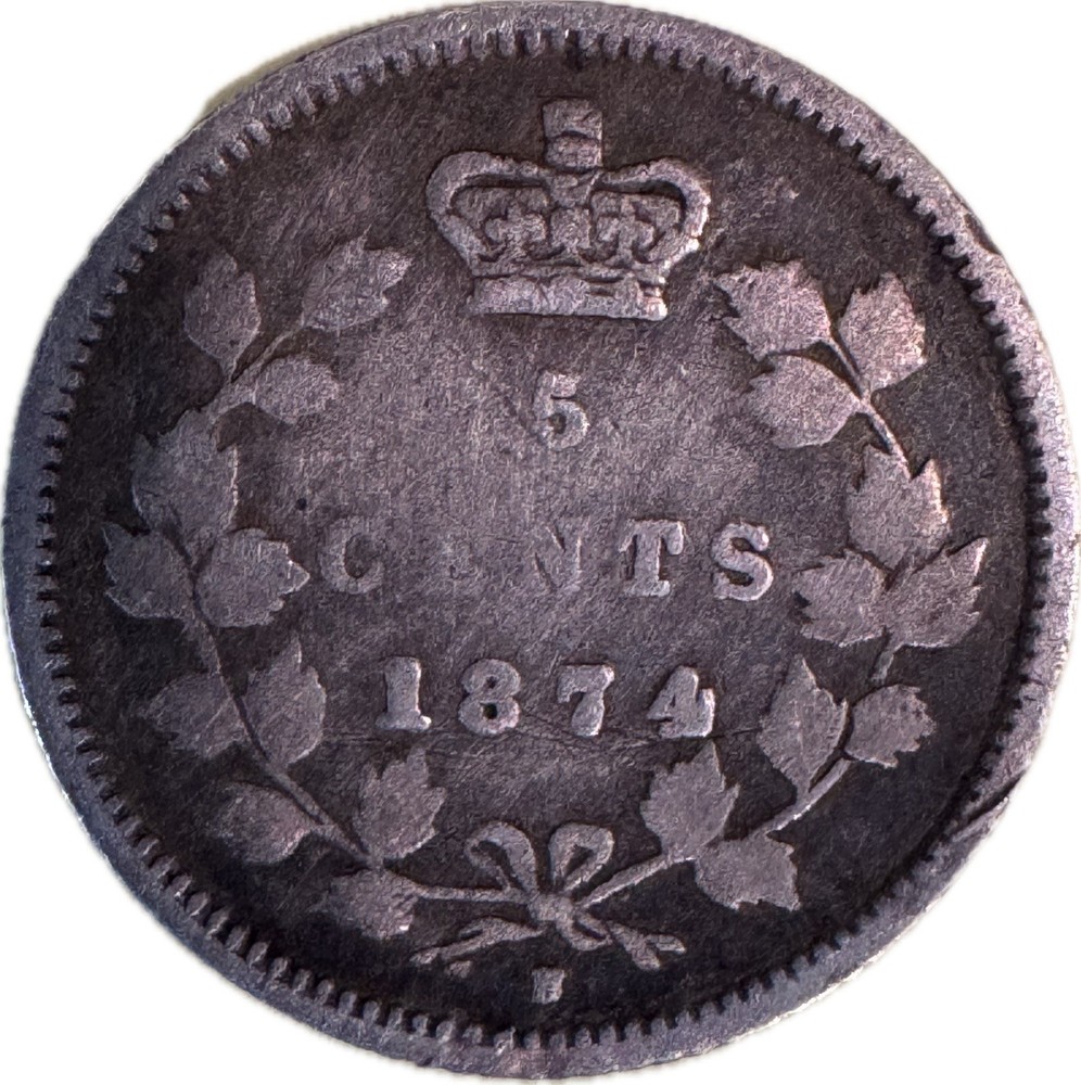 1874H Crosslet 4, 5 Cent Canada