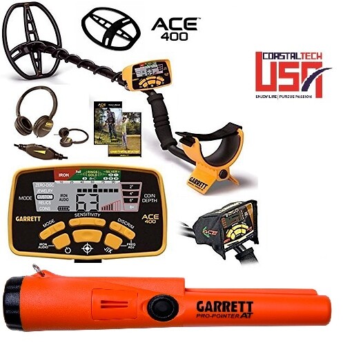 Garrett ACE 400 Metal Detector with PRO POINTER AT PINPOINTER PROBE