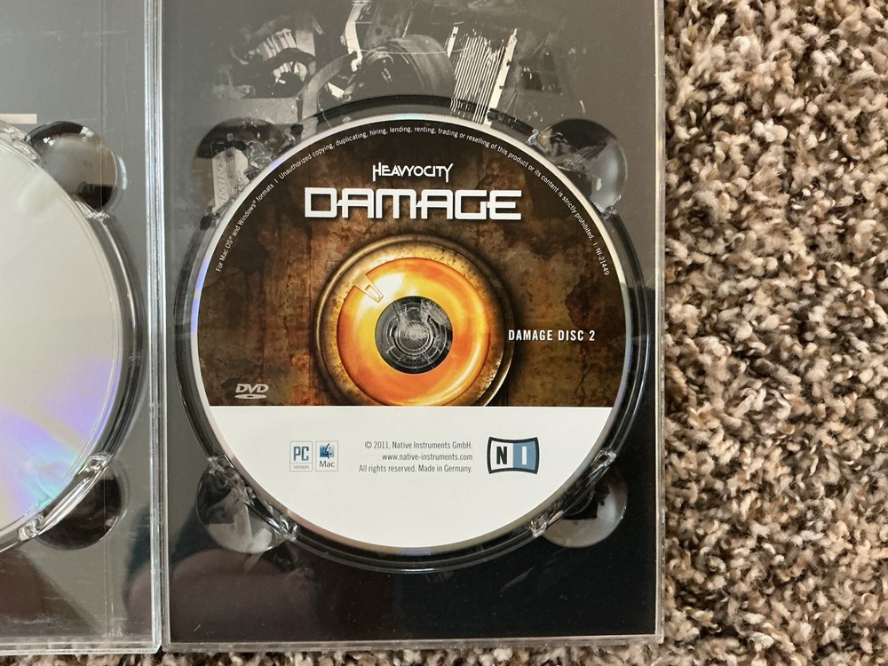 Native Instruments Heavyocity Damage CDs And Serial Code Only