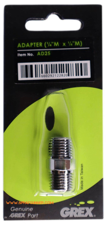 Grex Adapter, 1/4"M to 1/4"M