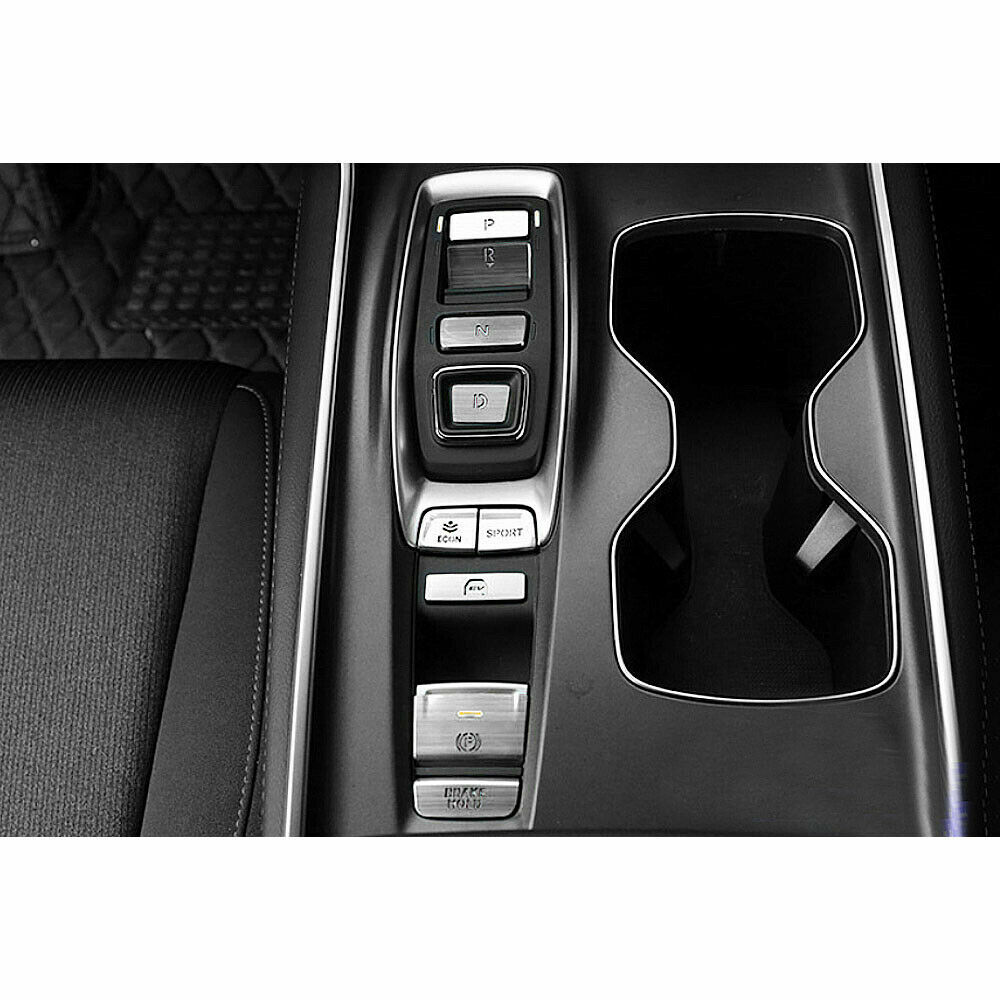 Silver Gear Shift Box Panel Button Interior Cover Trim For Honda Accord 18-21