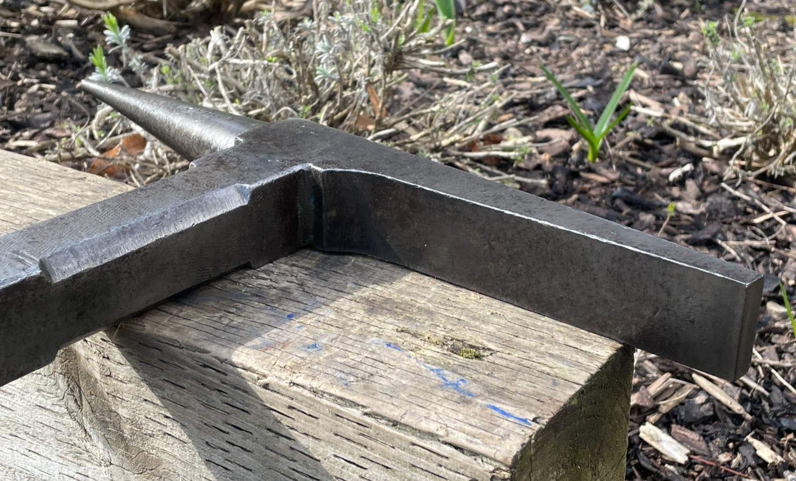 Vintage Large Blacksmiths Spike Stake Anvil Tinsmith Old Tool