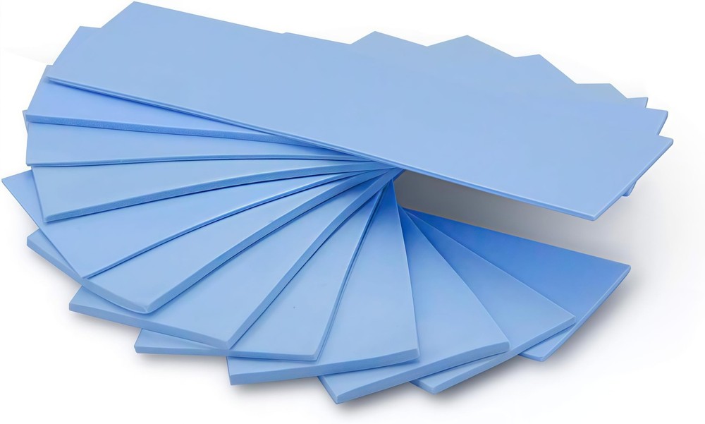 12-Pack Thermal Conductive Silicone Pads for SSD CPU GPU Cooling - Blue
