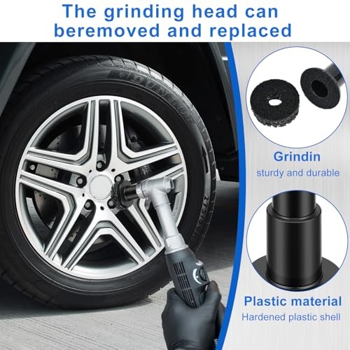 Wheel Hub Cleaning Tool with 5 Replaceable Pads, Effective Rust & Paint