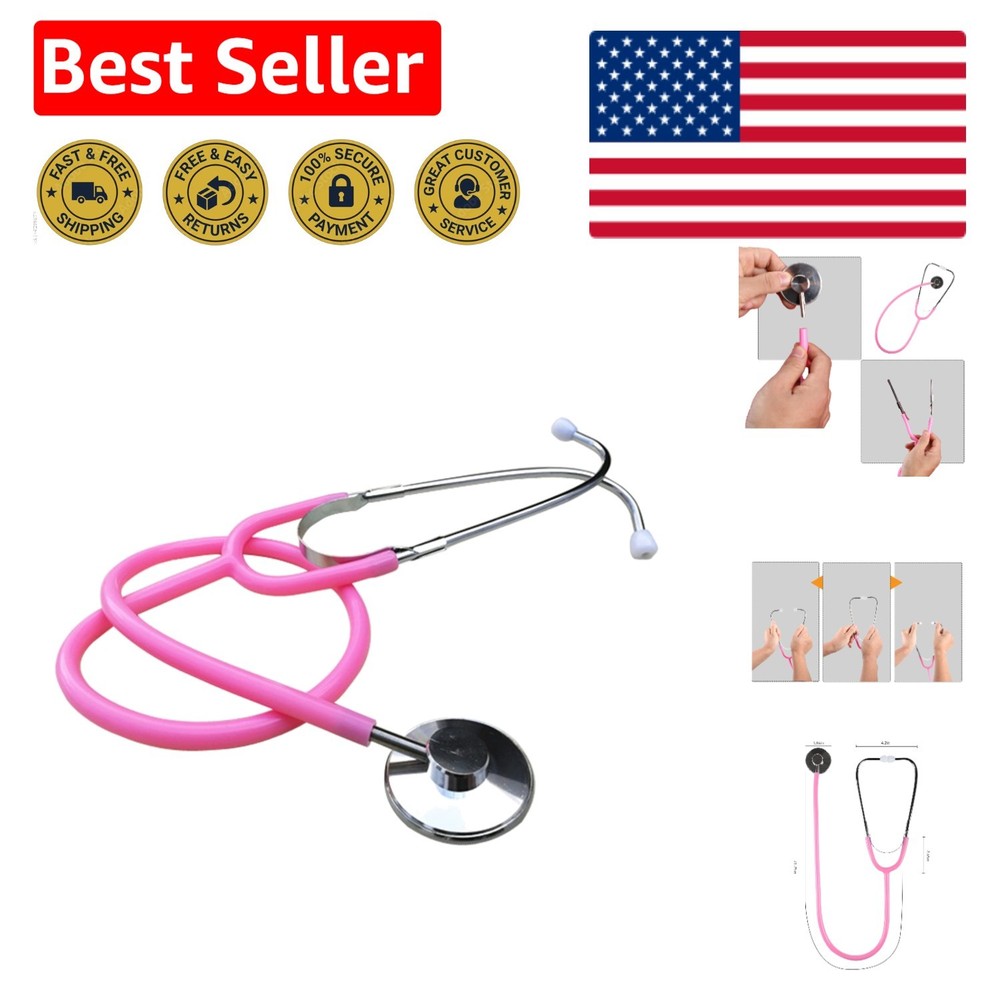 Playful Pink Stethoscope for Kids - Real Functionality for Future Doctors