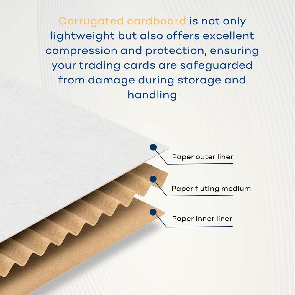 Stackable Cardboard Trading Card Storage Boxes (6 Pack)