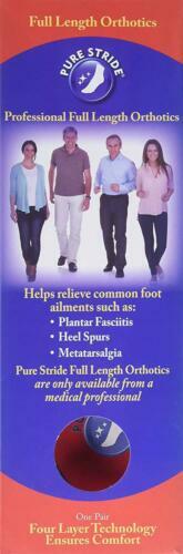 PURE STRIDE Full Length Orthotics Inserts Arch Support New All Sizes