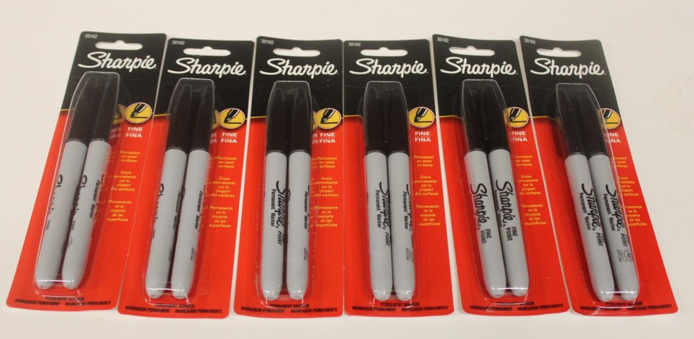 Sharpie Permanent Fine Point Marker Black 30162 12 Each