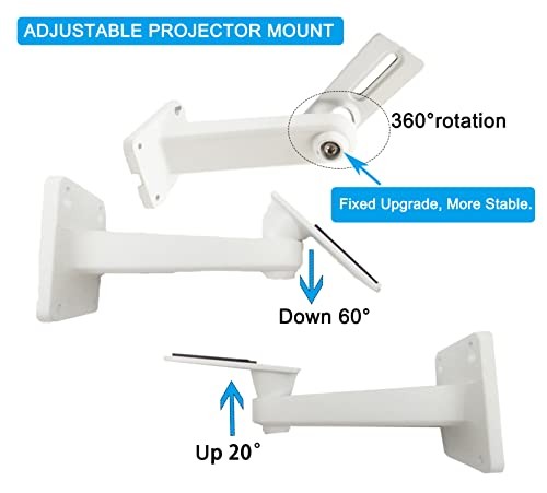 Mini Projector Wall Mount Upgraded Angle Adjustable Projector Mount Length
