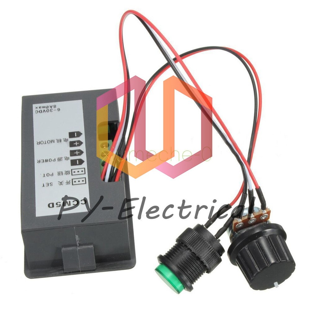 Max 8A PWM Motor Speed Controller with Digital Display