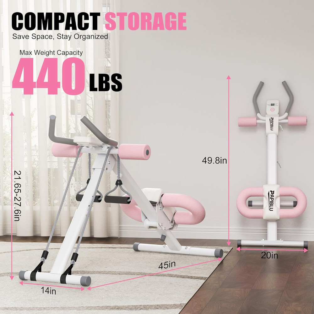 Abdominal Trainers - Adjustable Ab Trainer Machine, Foldable Abdominal Workout E