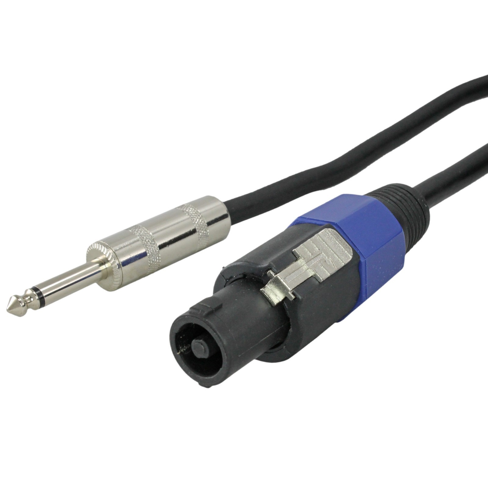 2 Speakon Compatible to 1/4 plug 50ft foot PA DJ pro audio sound speaker cables