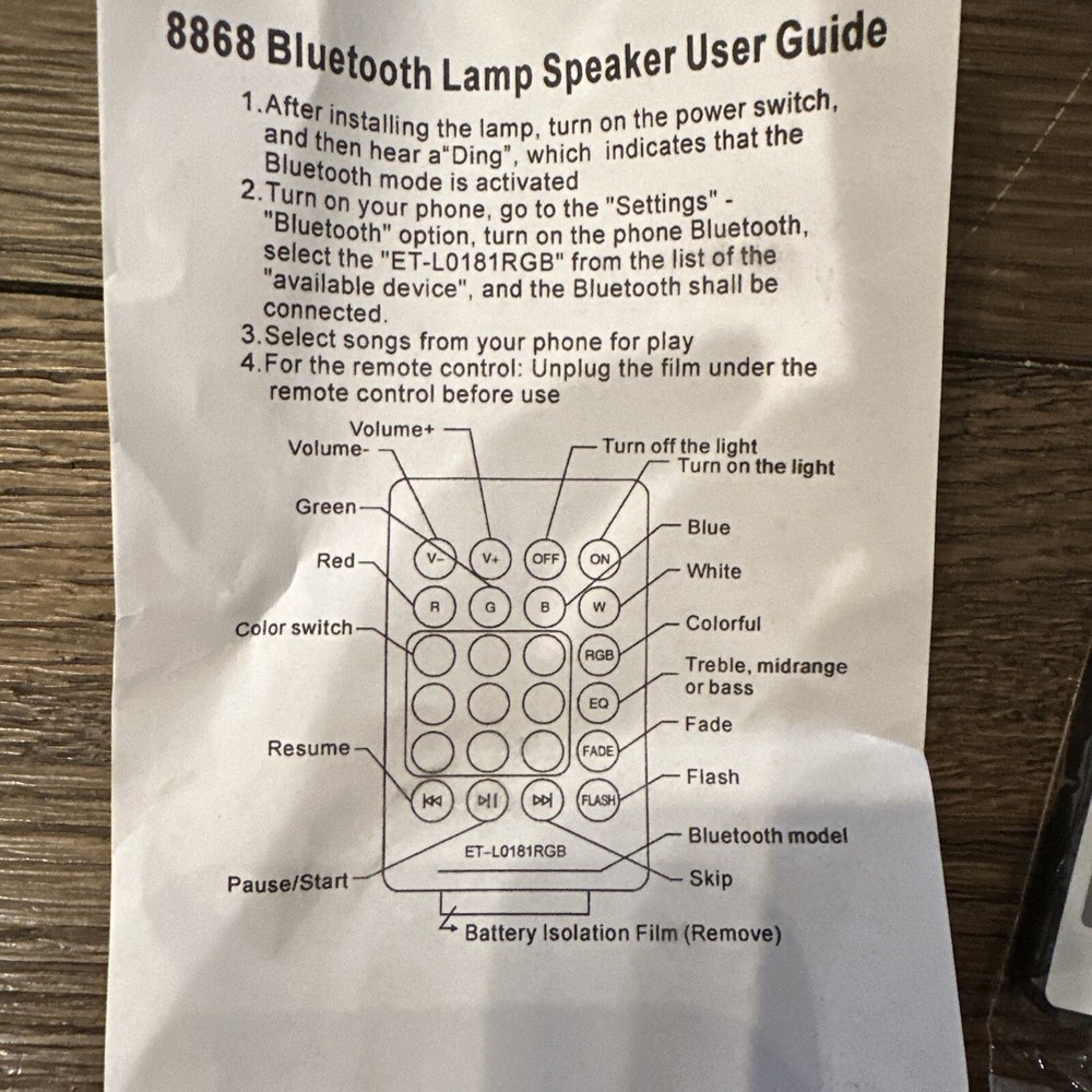 Bluetooth Light Music Light 18W Easy Installation Screw In {E}